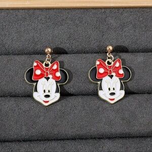Disney Mickey Mouse Mickey Minnie StellaLou Cute Dangle Earrings Zinc Alloy